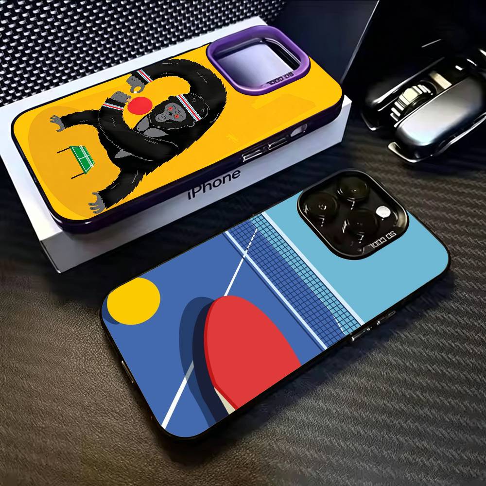Table Tennis Quotes - Nieuwe Tafeltennis Cartoon Telefoonhoesje voor iPhone