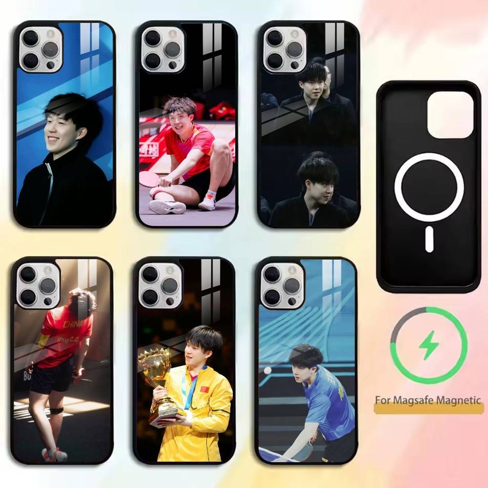 Table Tennis Quotes - W-Wang Chuqin - Telefoonhoesje voor iPhone