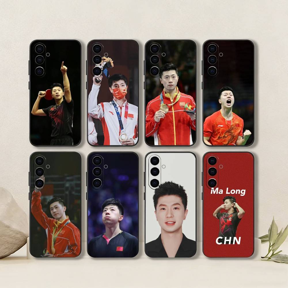 Table Tennis Quotes - M-Ma Lange Tafeltennisspeler Telefoonhoesje Zwart Siliconen