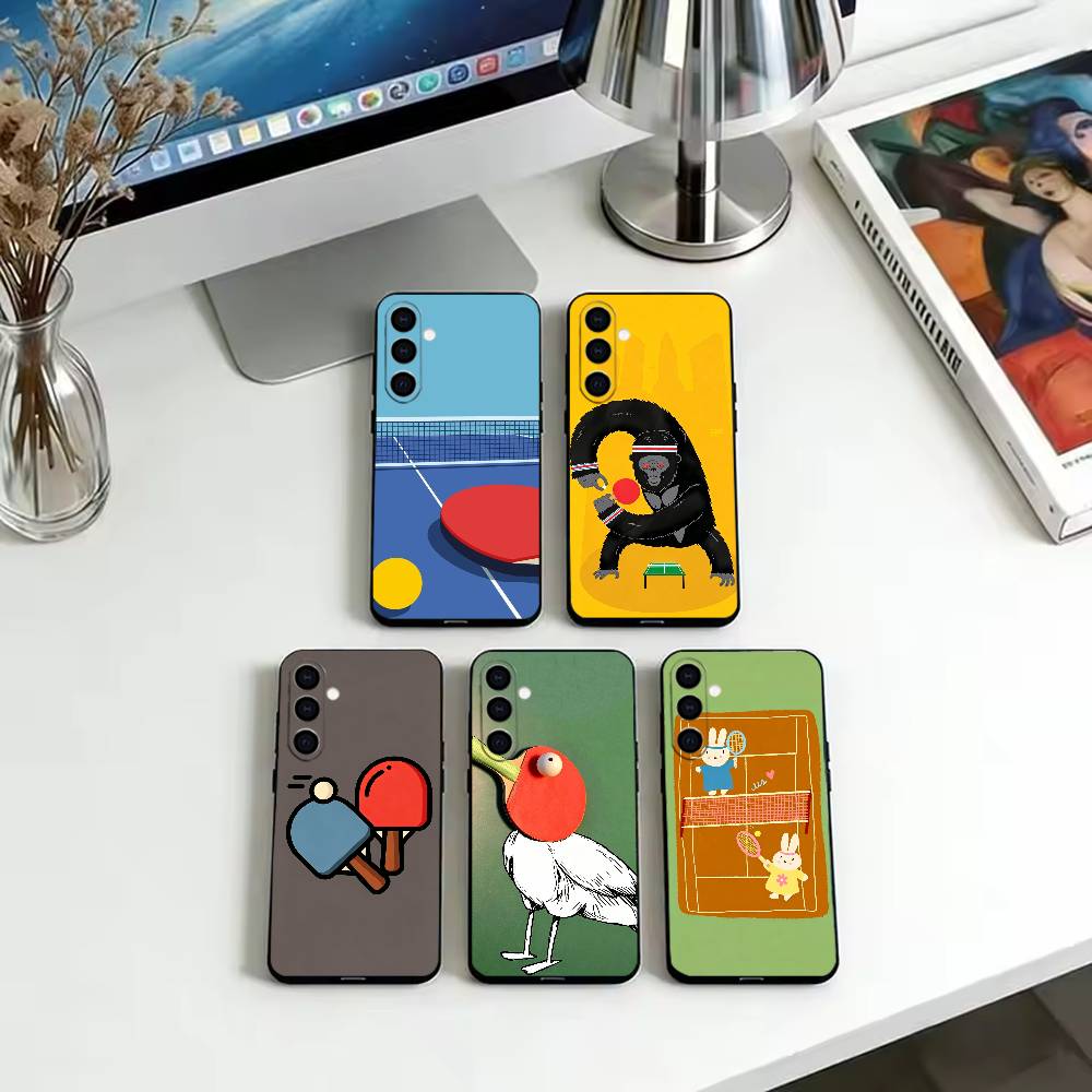 Table Tennis Quotes - Nieuwe Tafeltennis Cartoon Telefoon Case Voor