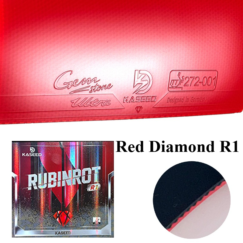 Table Tennis Club - KASEED Red Diamond R1 Tafeltennisrubber met