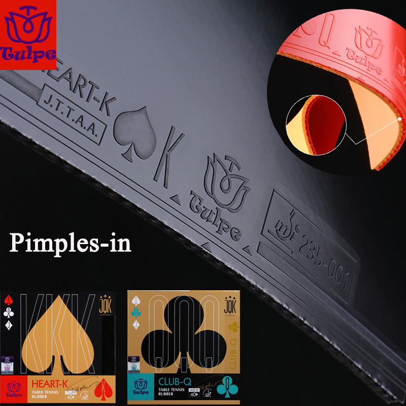Table Tennis Club - TULPE HEART-K CLUB-Q Tafeltennisrubber met kleverige
