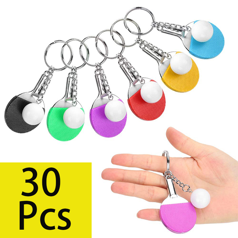 Table Tennis Backhand - 30 stuks mini tafeltennisracket sleutelhanger 6