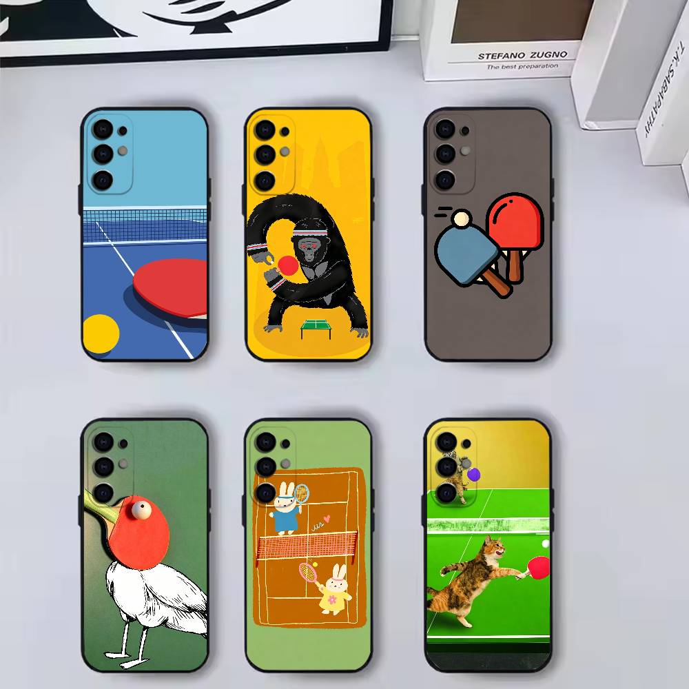Table Tennis Quotes - Nieuwe Tafeltennis Cartoon Telefoonhoesje Voor Samsung