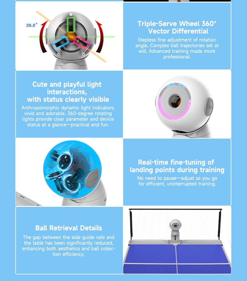 Geüpgradede elektrische intell - Table Tennis Robot recensie en prijs